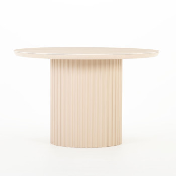 Rhodes Outdoor Round Dining Table - W120, Taupe