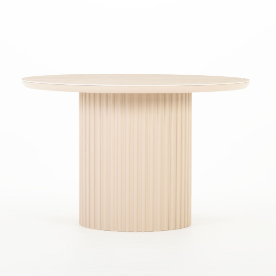 Rhodes Indoor/Outdoor Round Dining Table - W120, Taupe