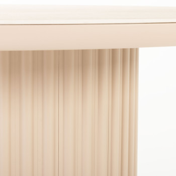 Rhodes Outdoor Round Dining Table - W120, Taupe