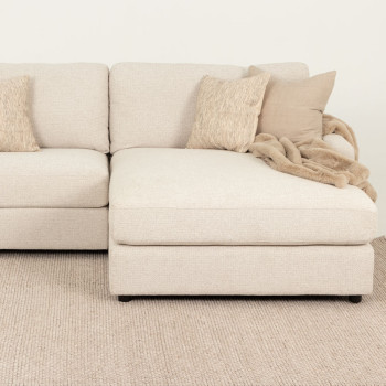 Aria Right Hand Facing Chaise Sofa, Natural