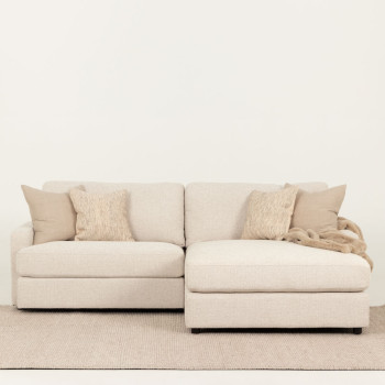 Aria Right Hand Facing Chaise Sofa, Natural