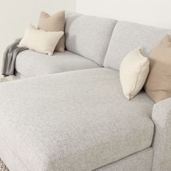 Aria Right Hand Facing Chaise Sofa, Grey