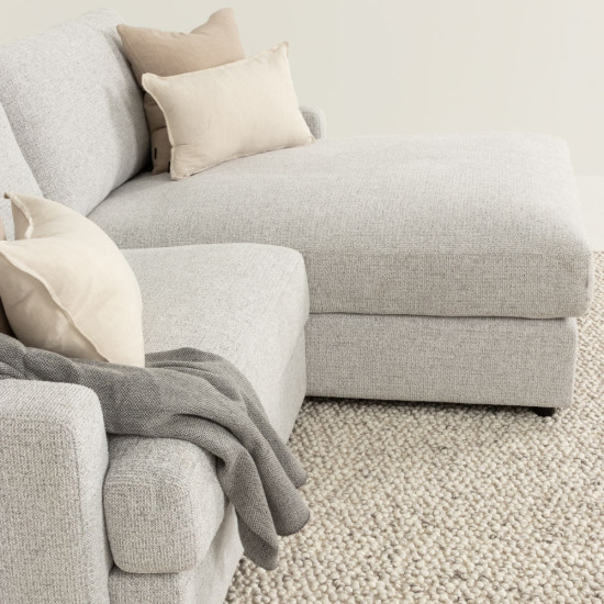 Aria Right Hand Facing Chaise Sofa, Grey