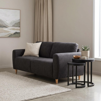 Paloma 2 Seater Sofa, Charcoal