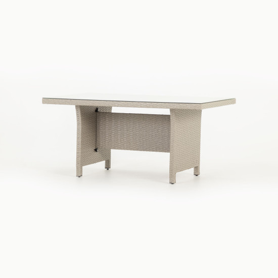 Sentosa Outdoor 6 Piece Lounge/Low Dining Set, Light Grey