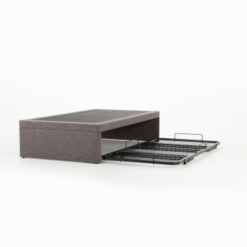 Serene King Single/ Single Trundle Bed Frame, Dark Grey