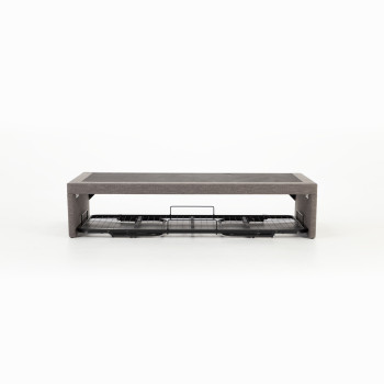 Serene King Single/ Single Trundle Bed Frame, Dark Grey