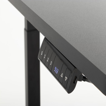 Triton Dual Motor Electric Height Adjustable Desk, Black