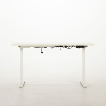 Triton Dual Motor Electric Height Adjustable Desk, White