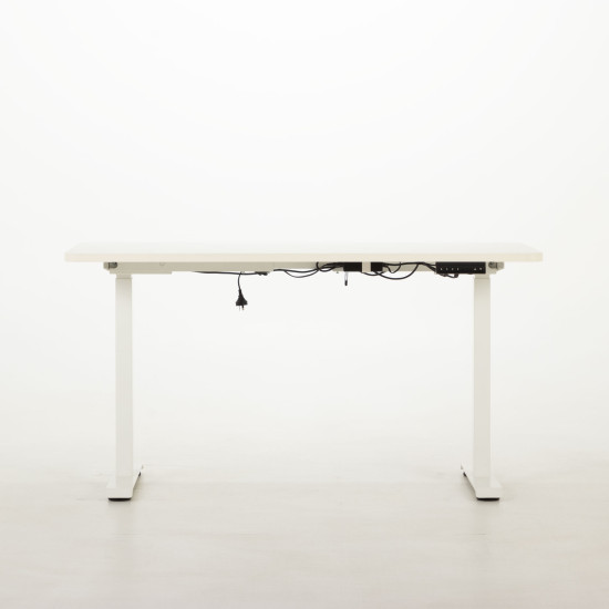 Triton Dual Motor Electric Height Adjustable Desk, White