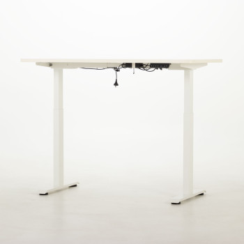 Triton Dual Motor Electric Height Adjustable Desk, White