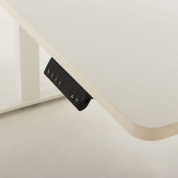 Triton Dual Motor Electric Height Adjustable Desk, White