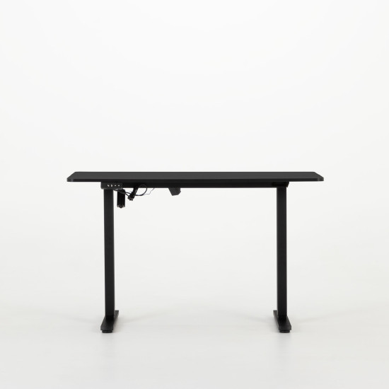 Linear Single Motor Electric Height Adjustable Desk, Black