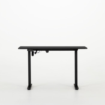 Linear Single Motor Electric Height Adjustable Desk, Black