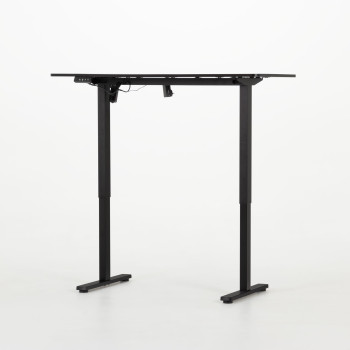 Linear Single Motor Electric Height Adjustable Desk, Black