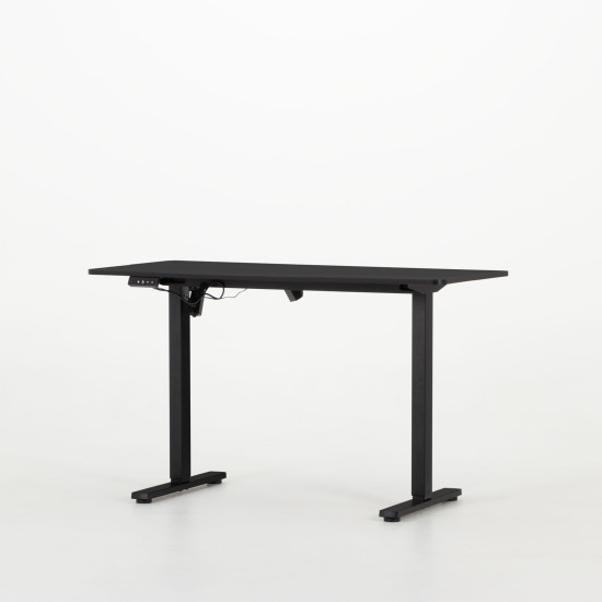 Linear Single Motor Electric Height Adjustable Desk, Black
