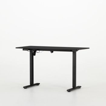 Linear Single Motor Electric Height Adjustable Desk, Black