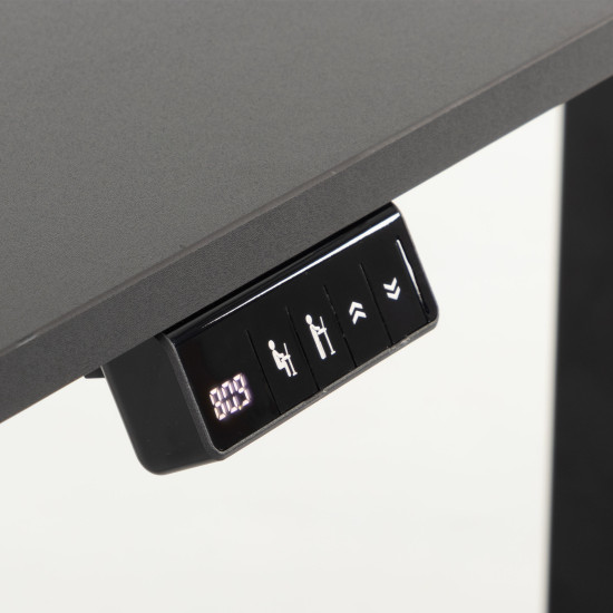 Linear Single Motor Electric Height Adjustable Desk, Black