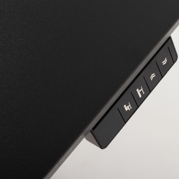 Linear Single Motor Electric Height Adjustable Desk, Black