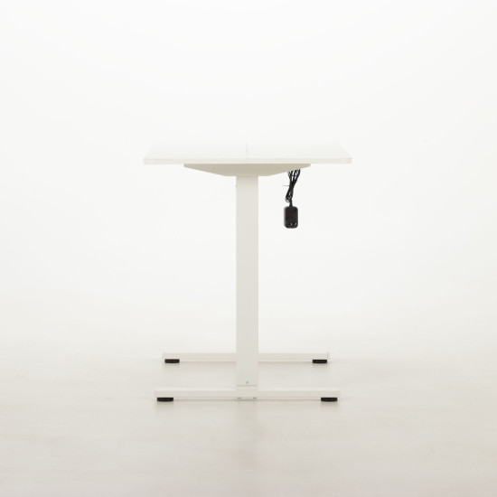 Linear Single Motor Electric Height Adjustable Desk, White