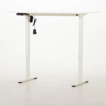 Linear Single Motor Electric Height Adjustable Desk, White