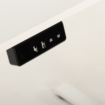 Linear Single Motor Electric Height Adjustable Desk, White