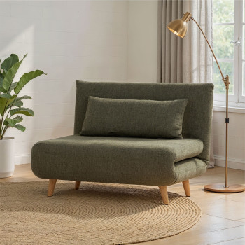 Max 1 Seater Sofa Bed, Green