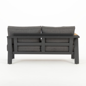 Palamea Outdoor Modular 2 Seater 1 Arm LHF, Gunmetal