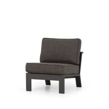 Palamea Outdoor Modular One Seater No Arm, Gunmetal