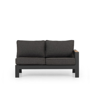 Palamea Outdoor Modular 2 Seater 1 Arm RHF, Gunmetal