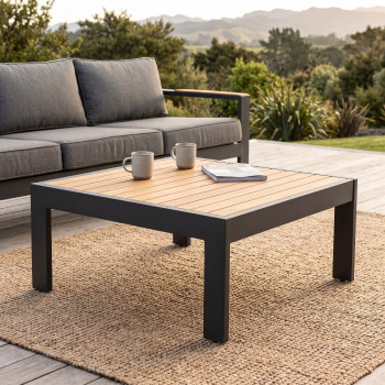 Palamea Outdoor Square Coffee Table - W100, Gunmetal
