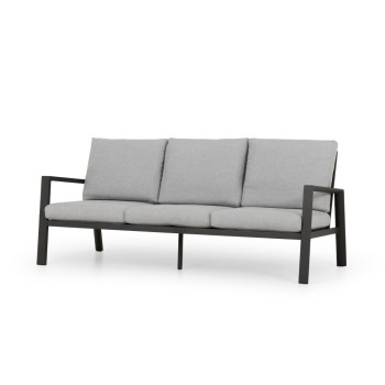 Porto 4 Piece Outdoor Lounge Set, Black