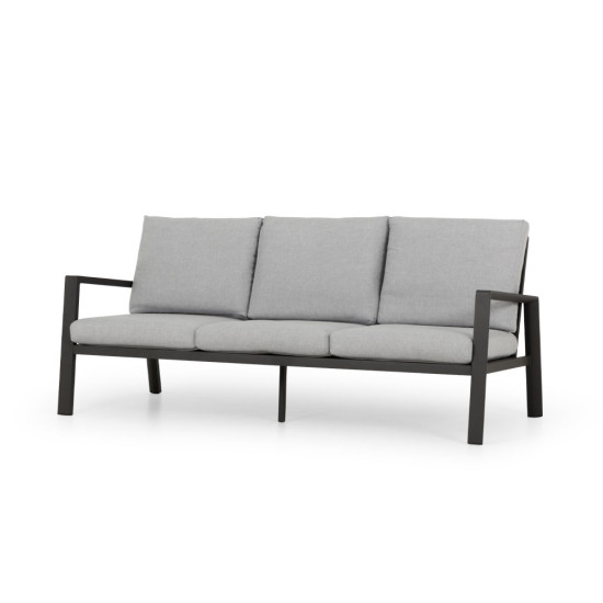 Porto 4 Piece Outdoor Lounge Set, Black