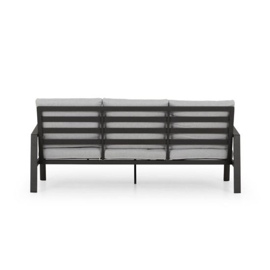 Porto 4 Piece Outdoor Lounge Set, Black