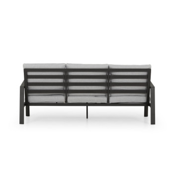 Porto 4 Piece Outdoor Lounge Set, Black