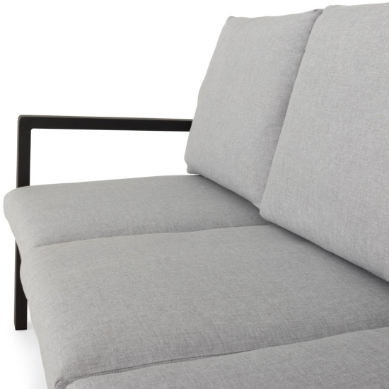 Porto 4 Piece Outdoor Lounge Set, Black