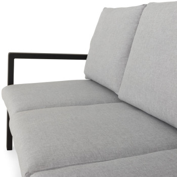 Porto 4 Piece Outdoor Lounge Set, Black