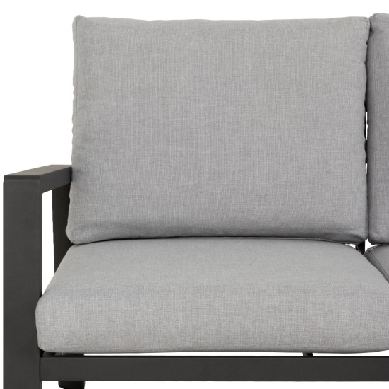 Porto 4 Piece Outdoor Lounge Set, Black