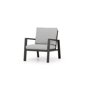 Porto 4 Piece Outdoor Lounge Set, Black