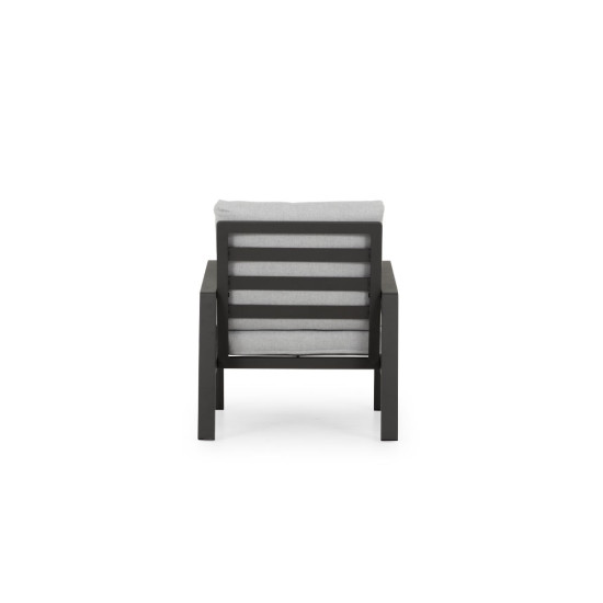 Porto 4 Piece Outdoor Lounge Set, Black