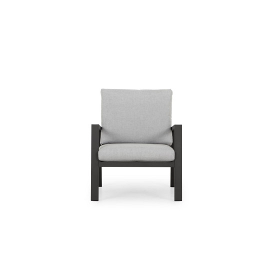 Porto 4 Piece Outdoor Lounge Set, Black