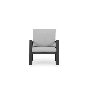 Porto 4 Piece Outdoor Lounge Set, Black