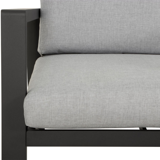 Porto 4 Piece Outdoor Lounge Set, Black
