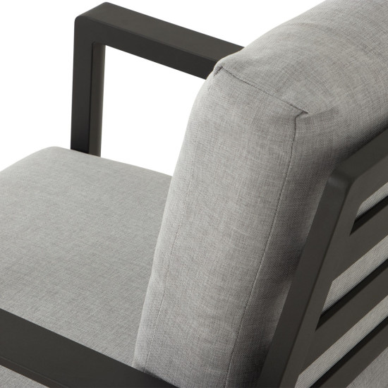 Porto 4 Piece Outdoor Lounge Set, Black