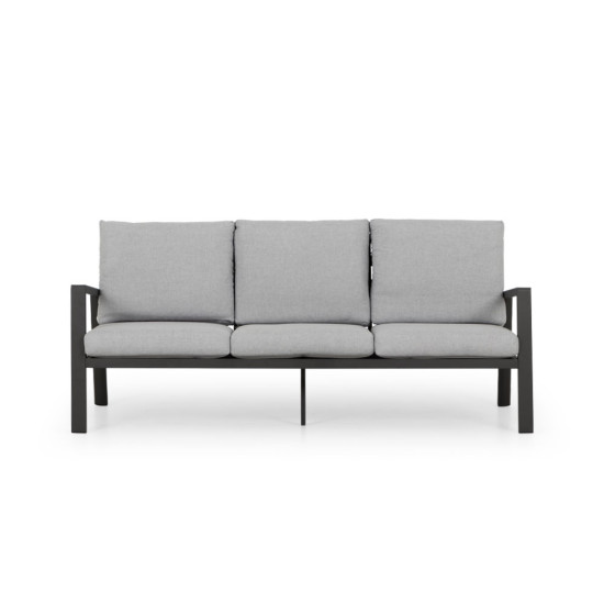 Porto 4 Piece Outdoor Lounge Set, Black