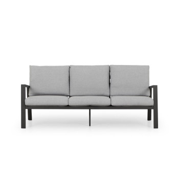 Porto 4 Piece Outdoor Lounge Set, Black