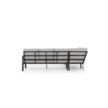 Porto Outdoor Corner Suite With Low Dining Table, Black