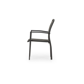 Lisbon Outdoor Dining Chair, Gunmetal