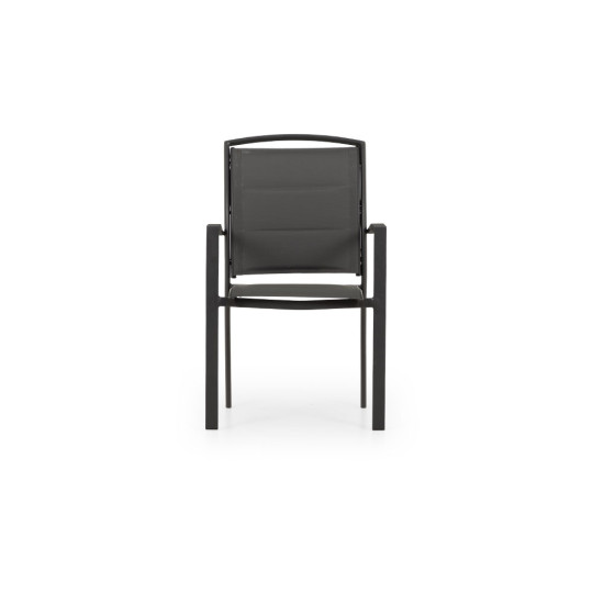 Lisbon Outdoor Dining Chair, Gunmetal