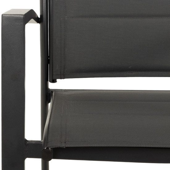 Lisbon Outdoor Dining Chair, Gunmetal